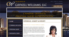 Desktop Screenshot of gaynellwilliamslaw.com
